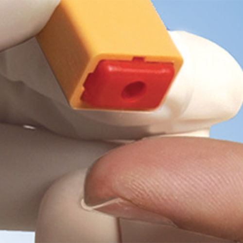 One-Step Safety Lancet, 2.2 mm oranje, doos 100 stuks - Afbeelding 3