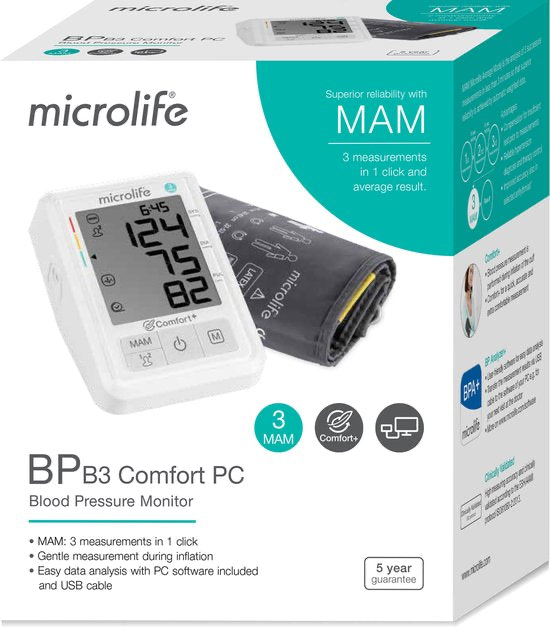 Microlife BP B3 Comfort PC Bloeddrukmeter - Afbeelding 2